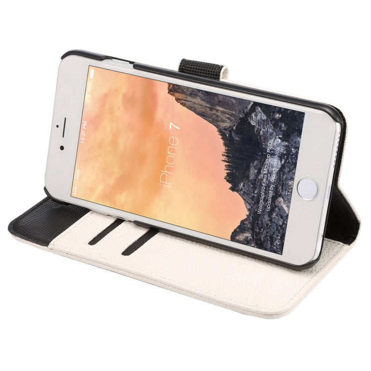 For  iPhone 8 & 7  Lichee Texture Horizontal Flip Leather Case with Holder & Card Slots & Wallet