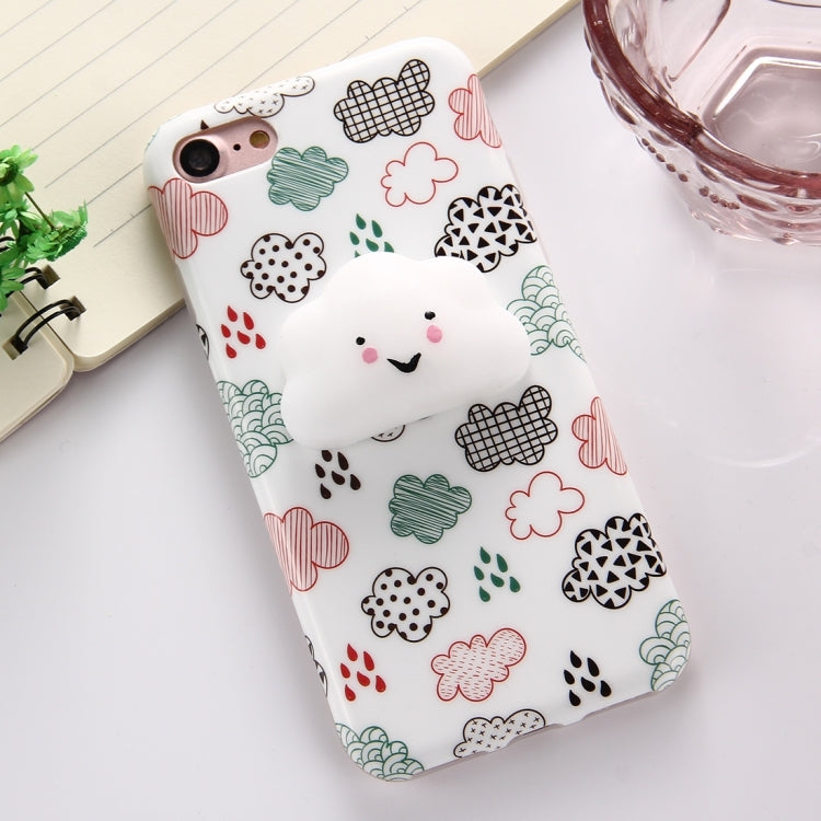 For  iPhone 8 & 7  Lovely Cloud Pattern Squeeze Relief Squishy Dropproof Protective Back Cover Case