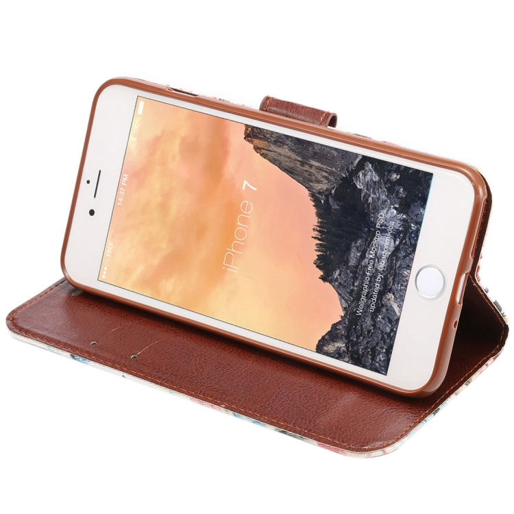 For  iPhone 8 & 7  Cowboy Cloth Texture Horizontal Flip Leather Case with Holder & Card Slots (Dark Blue)