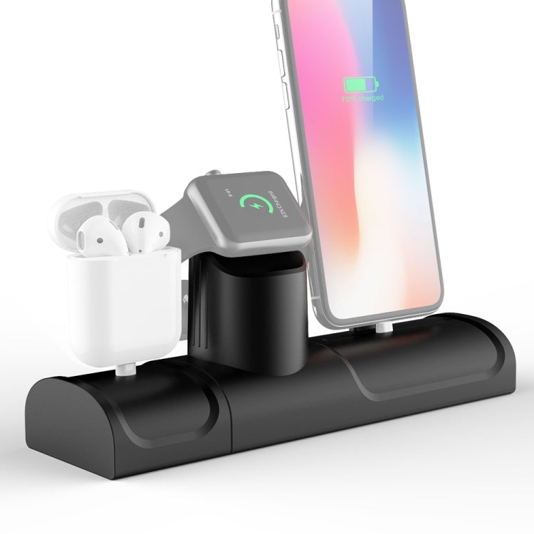 TS070C 3 In 1 Multi-function Charging Dock Stand Holder Station for iPhone / Apple Watch / AirPods