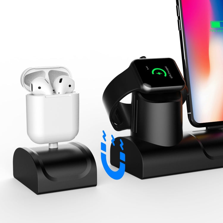 TS070C 3 In 1 Multi-function Charging Dock Stand Holder Station for iPhone / Apple Watch / AirPods