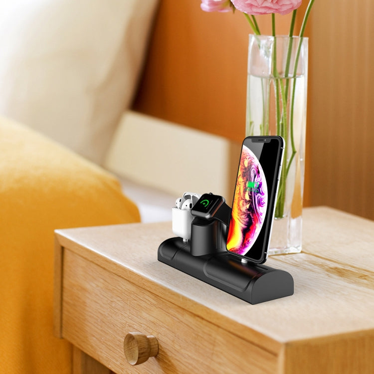 TS070C 3 In 1 Multi-function Charging Dock Stand Holder Station for iPhone / Apple Watch / AirPods