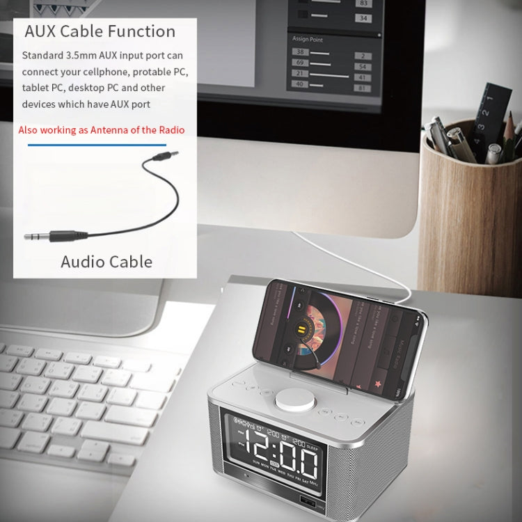 X7 Bluetooth Mega Bass Alarm Box Clock Radio