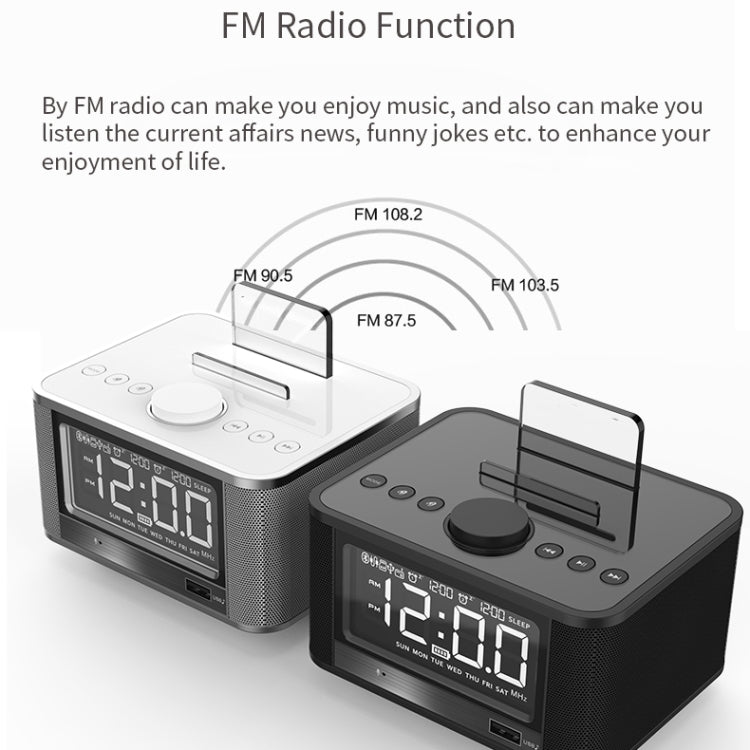 X7 Bluetooth Mega Bass Alarm Box Clock Radio
