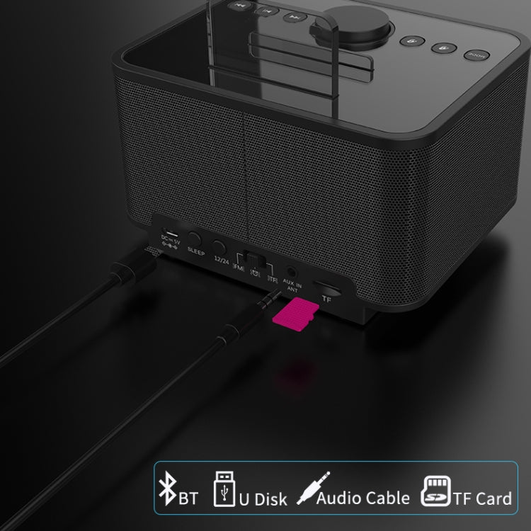 X7 Bluetooth Mega Bass Alarm Box Clock Radio