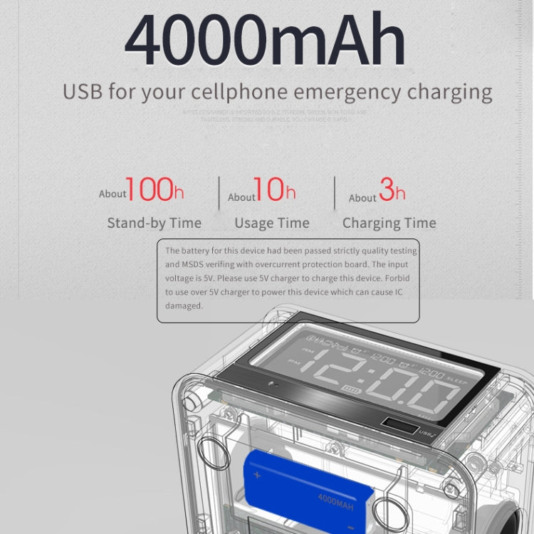 X7 Bluetooth Mega Bass Alarm Box Clock Radio