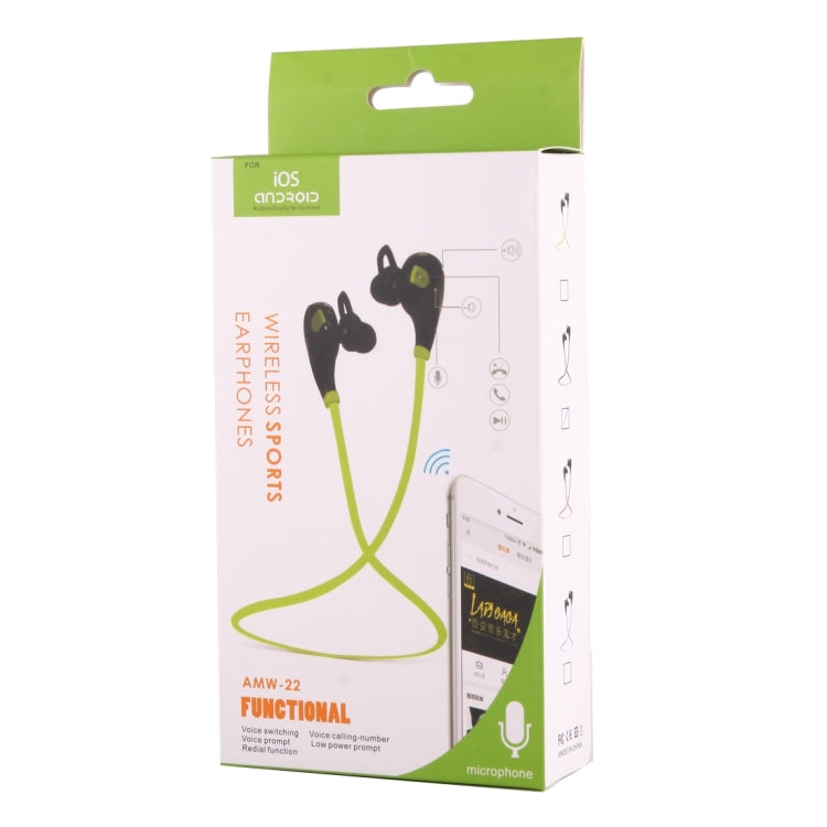 AMW-22 Sports Bluetooth Earphone Earbud In-Ear Headphone Headset with Microphone & Answer Calls & Music Switch & Volume, For iPhone & Smart Phones & or Other Bluetooth Audio Devices