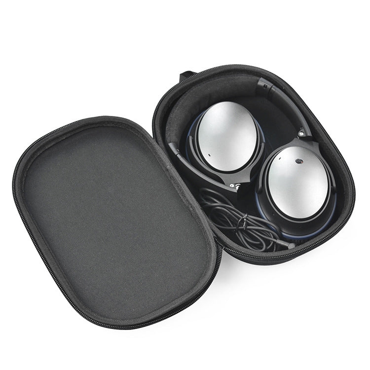 2 PCS Portable EVA Shockproof Bluetooth Headset Protective Box Storage Bag for BOSE QC15 / QC25 / QC35(Black)