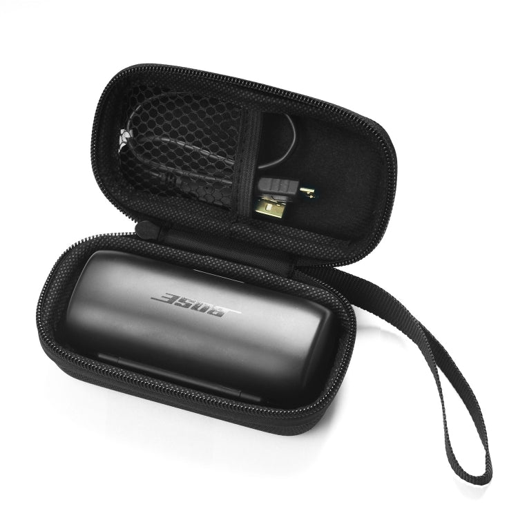 2 PCS Portable Handheld Shockproof Bluetooth Headset Protective Box Storage Bag for Bose SoundSport Free(Black)