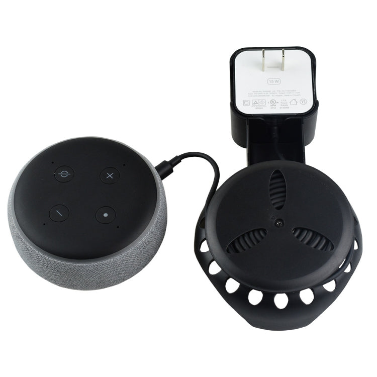 Portable Smart Bluetooth Speaker Holder Wall Plug Power Accessories for Amazon Echo Dot 3(Black)