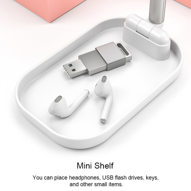 WS3 Portable Telescopic Mobile Phone Tablet Desktop Holder Bracket, Standard Version, Ordinary Version (White)
