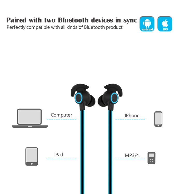 BTH-816 Wireless Bluetooth In-Ear Headphone Sports Headset with Mic, For iPhone, Galaxy, Huawei, Xiaomi, LG, HTC and Other Smart Phones, Bluetooth Distance: 10m