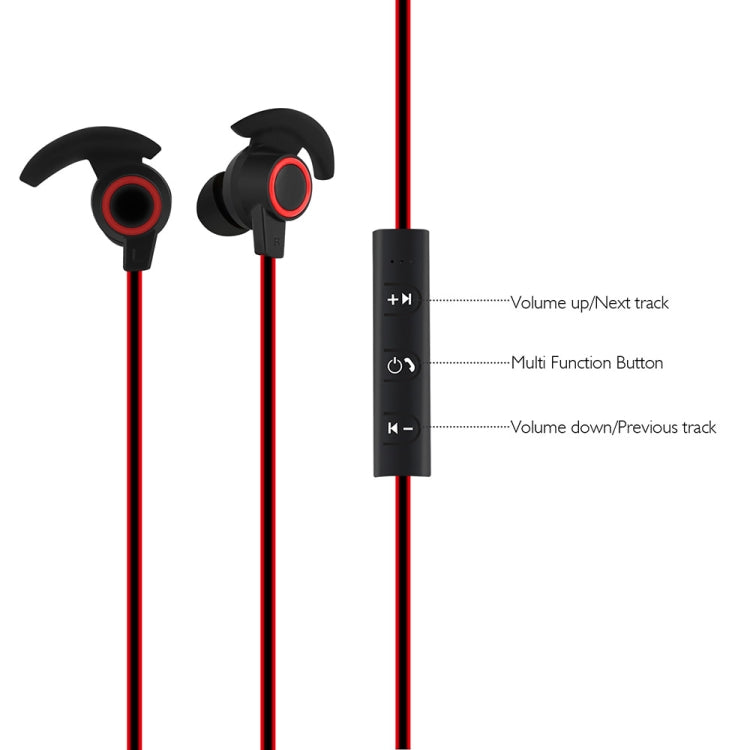 BTH-816 Wireless Bluetooth In-Ear Headphone Sports Headset with Mic, For iPhone, Galaxy, Huawei, Xiaomi, LG, HTC and Other Smart Phones, Bluetooth Distance: 10m