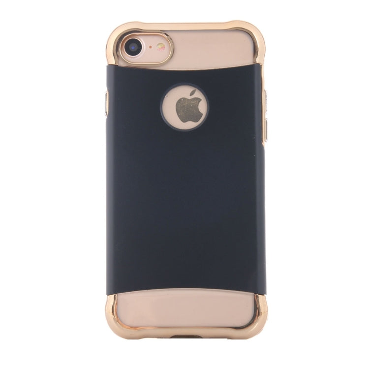 For  iPhone 8 & 7  Electroplating Dropproof TPU+PC Detachable Protective Back Cover Case