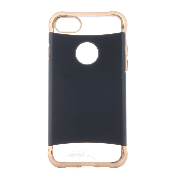 For  iPhone 8 & 7  Electroplating Dropproof TPU+PC Detachable Protective Back Cover Case