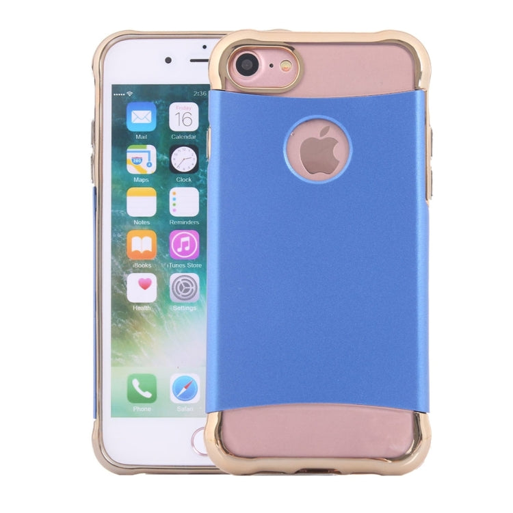 For  iPhone 8 & 7  Electroplating Dropproof TPU+PC Detachable Protective Back Cover Case