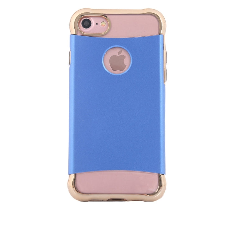 For  iPhone 8 & 7  Electroplating Dropproof TPU+PC Detachable Protective Back Cover Case