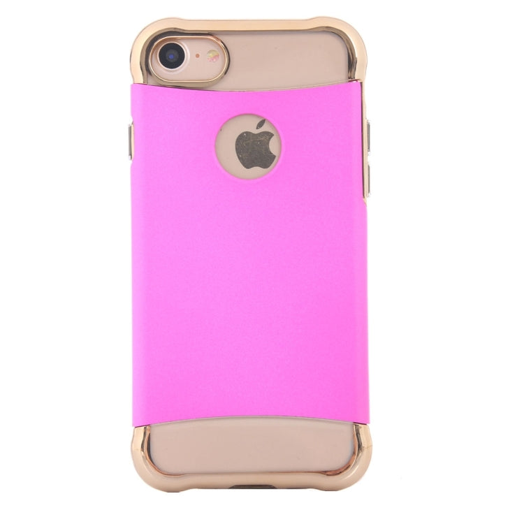 For  iPhone 8 & 7  Electroplating Dropproof TPU+PC Detachable Protective Back Cover Case
