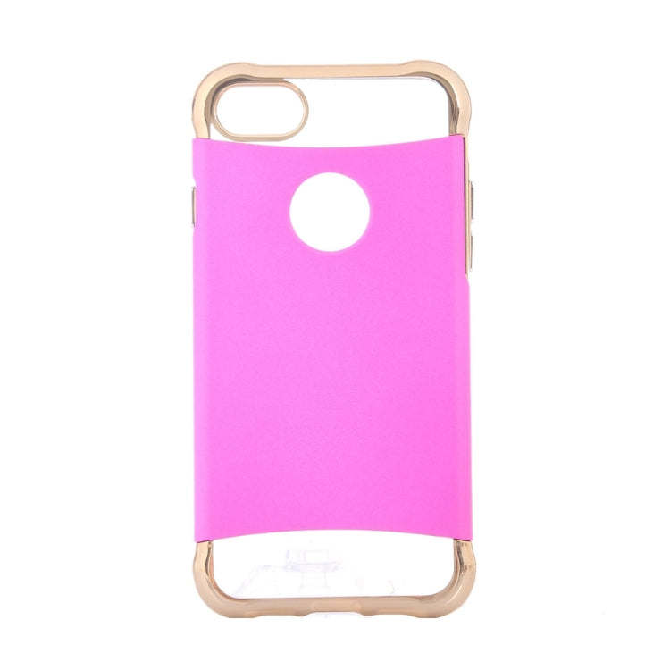 For  iPhone 8 & 7  Electroplating Dropproof TPU+PC Detachable Protective Back Cover Case