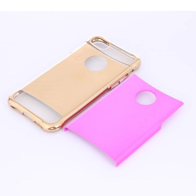 For  iPhone 8 & 7  Electroplating Dropproof TPU+PC Detachable Protective Back Cover Case