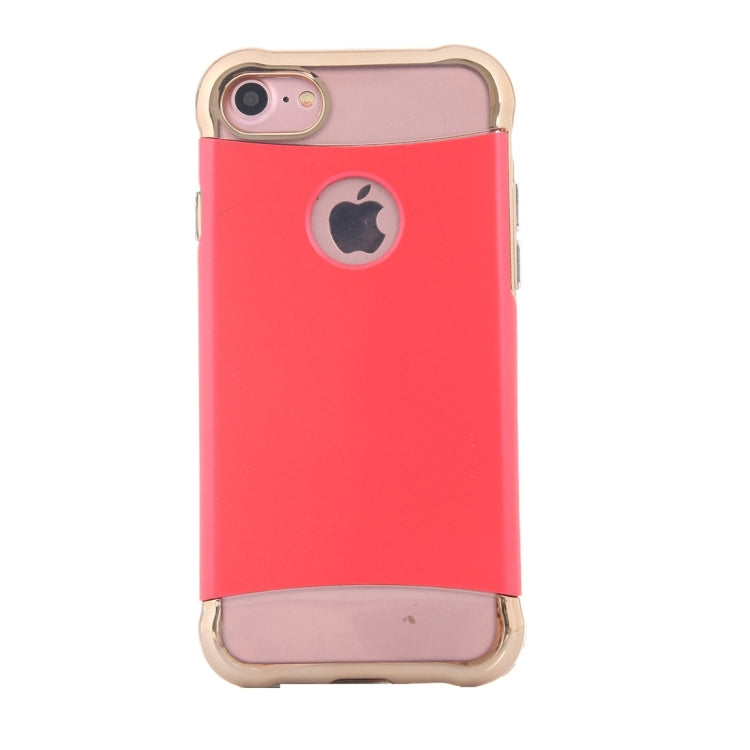 For  iPhone 8 & 7  Electroplating Dropproof TPU+PC Detachable Protective Back Cover Case