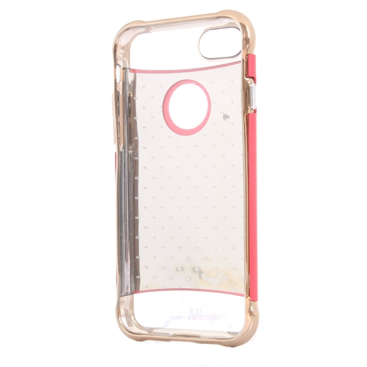 For  iPhone 8 & 7  Electroplating Dropproof TPU+PC Detachable Protective Back Cover Case