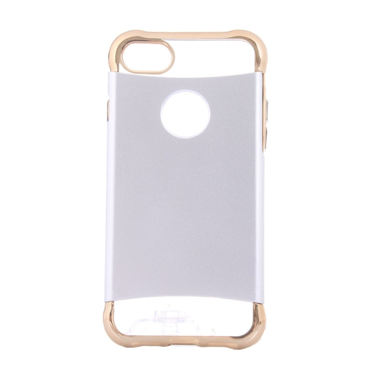 For  iPhone 8 & 7  Electroplating Dropproof TPU+PC Detachable Protective Back Cover Case