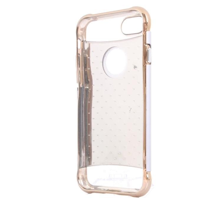 For  iPhone 8 & 7  Electroplating Dropproof TPU+PC Detachable Protective Back Cover Case