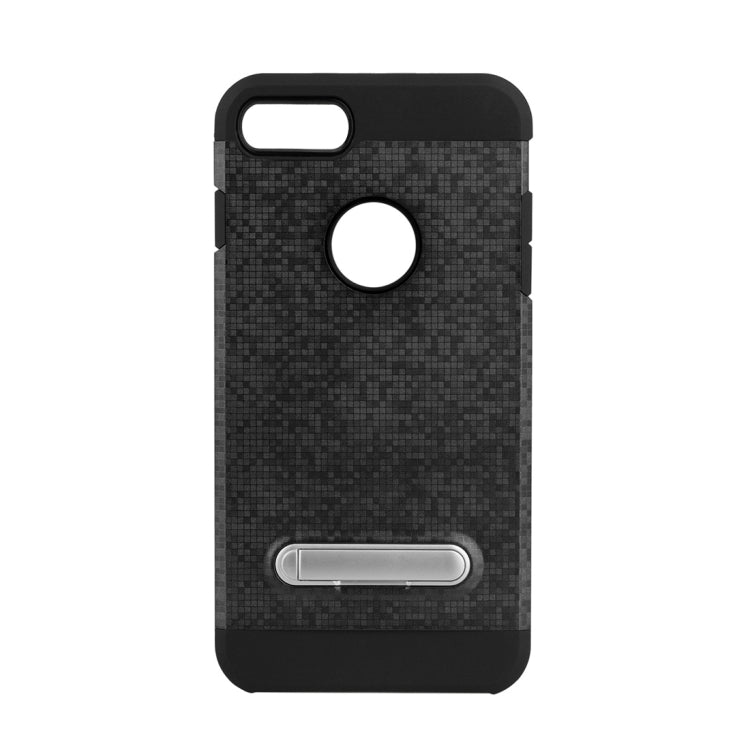for  iPhone 8 & 7  Color Lattice Texture TPU + PC Protective Case with Holder