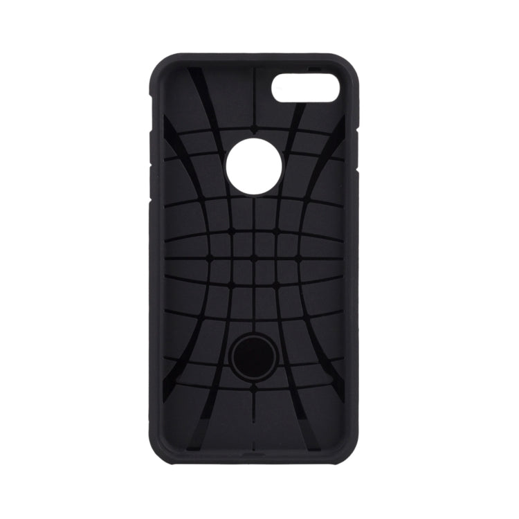 for  iPhone 8 & 7  Color Lattice Texture TPU + PC Protective Case with Holder