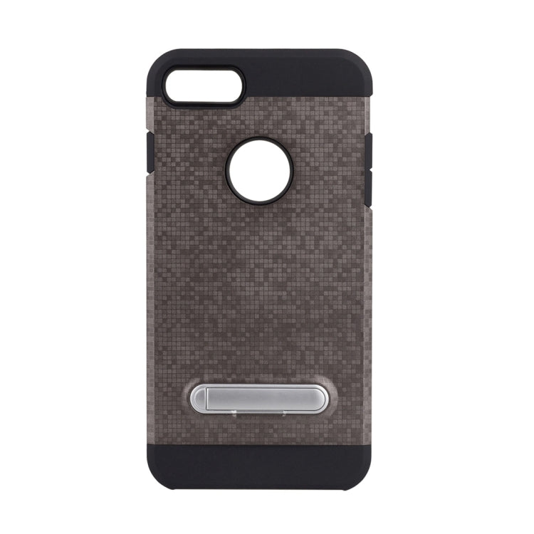 for  iPhone 8 & 7  Color Lattice Texture TPU + PC Protective Case with Holder