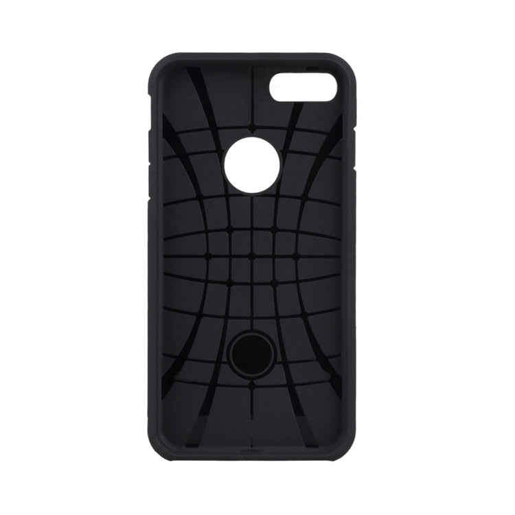 for  iPhone 8 & 7  Color Lattice Texture TPU + PC Protective Case with Holder