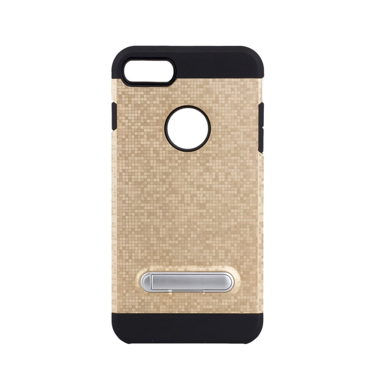 for  iPhone 8 & 7  Color Lattice Texture TPU + PC Protective Case with Holder