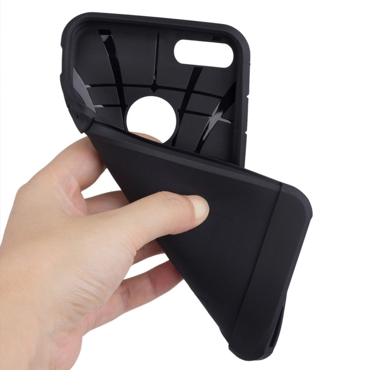 for  iPhone 8 & 7  Color Lattice Texture TPU + PC Protective Case with Holder