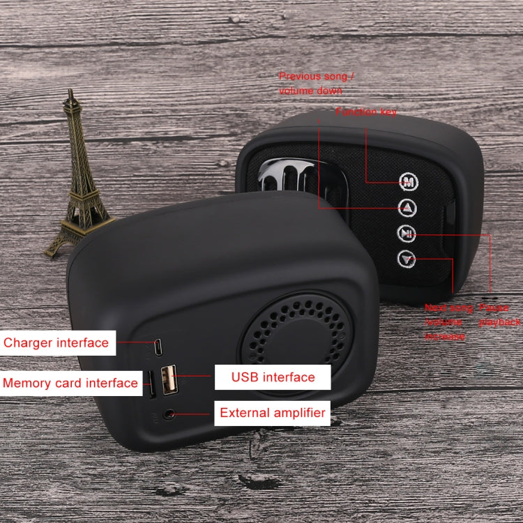 S606 Bluetooth 5.0 Retro Embroidery Fabric Art Bluetooth Speaker