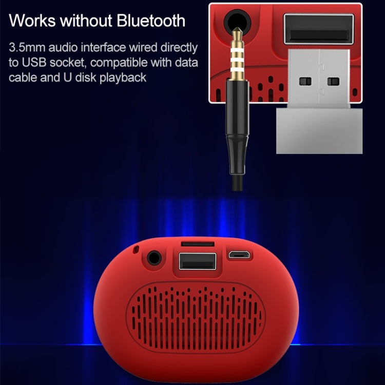 KIVEE KV-HY22 Mini Bluetooth Speaker Bluetooth 4.2, Support TF & USB & FM & AUX