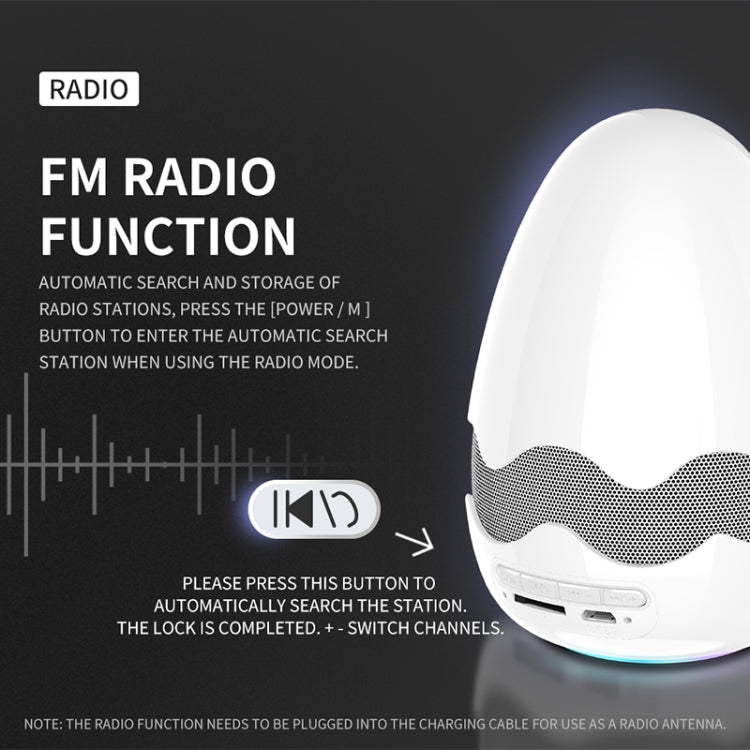 KIVEE KV-MW01 Tone Color Light Bluetooth Speaker, Support TF & FM & Voice Call(Blue)
