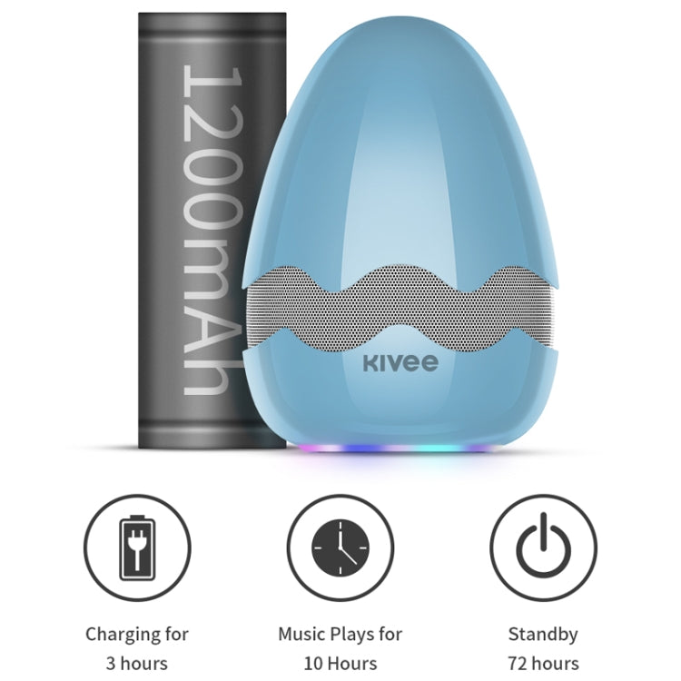 KIVEE KV-MW01 Tone Color Light Bluetooth Speaker, Support TF & FM & Voice Call(Blue)