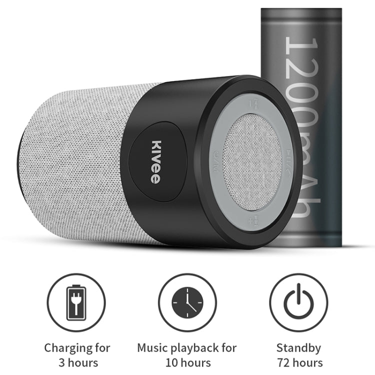 KIVEE KV-MW05 Mini Wireless Bluetooth Speaker, Support TF & FM & Bluetooth Call