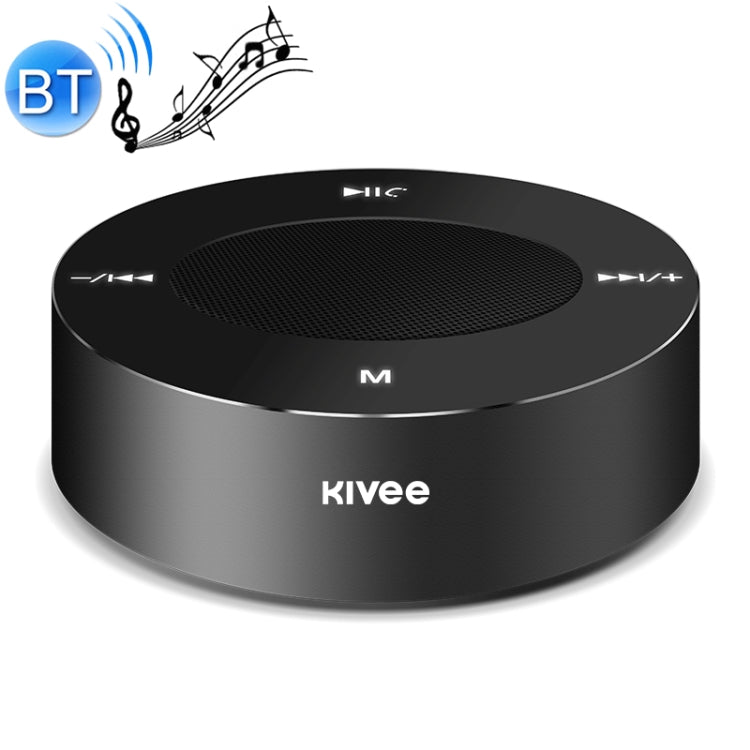 KIVEE KV-MW06A Touch Control Wireless Bluetooth Speaker, Support TF & FM & AUX & Bluetooth call (Black)