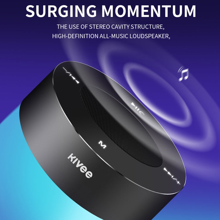 KIVEE KV-MW06A Touch Control Wireless Bluetooth Speaker, Support TF & FM & AUX & Bluetooth call (Black)