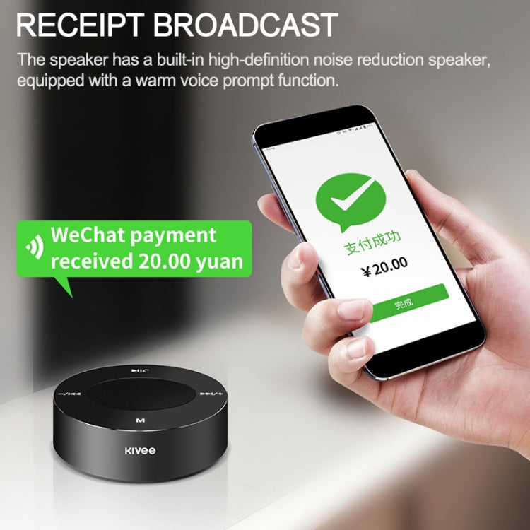 KIVEE KV-MW06A Touch Control Wireless Bluetooth Speaker, Support TF & FM & AUX & Bluetooth call (Black)