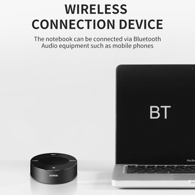 KIVEE KV-MW06A Touch Control Wireless Bluetooth Speaker, Support TF & FM & AUX & Bluetooth call (Black)
