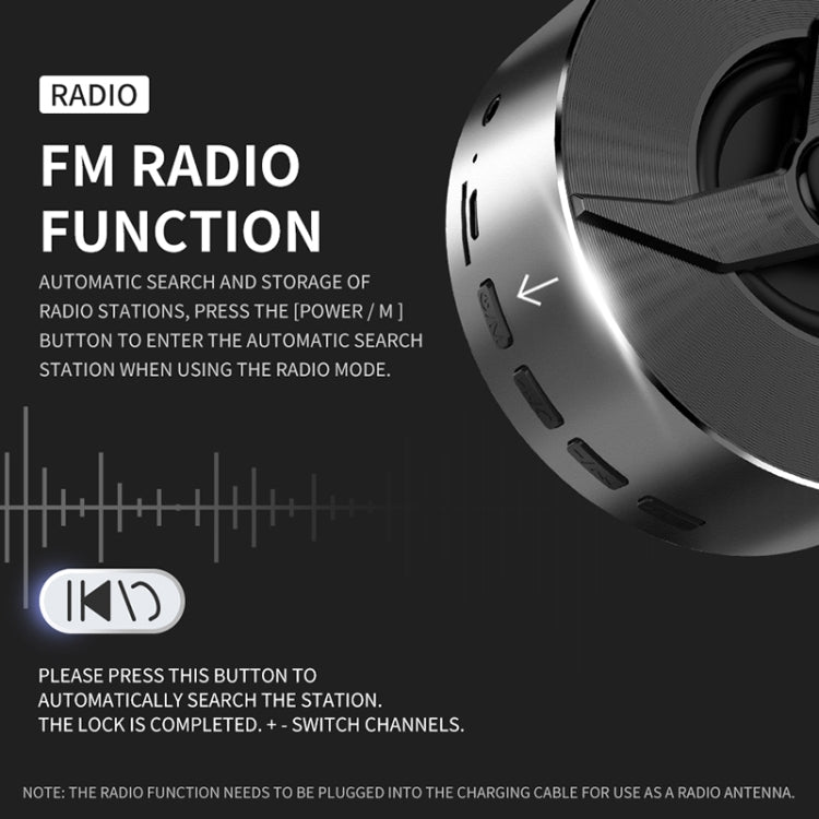 KIVEE KV-MW06B Wireless Bluetooth Speaker, Support TF & FM & AUX & Bluetooth call (Black)