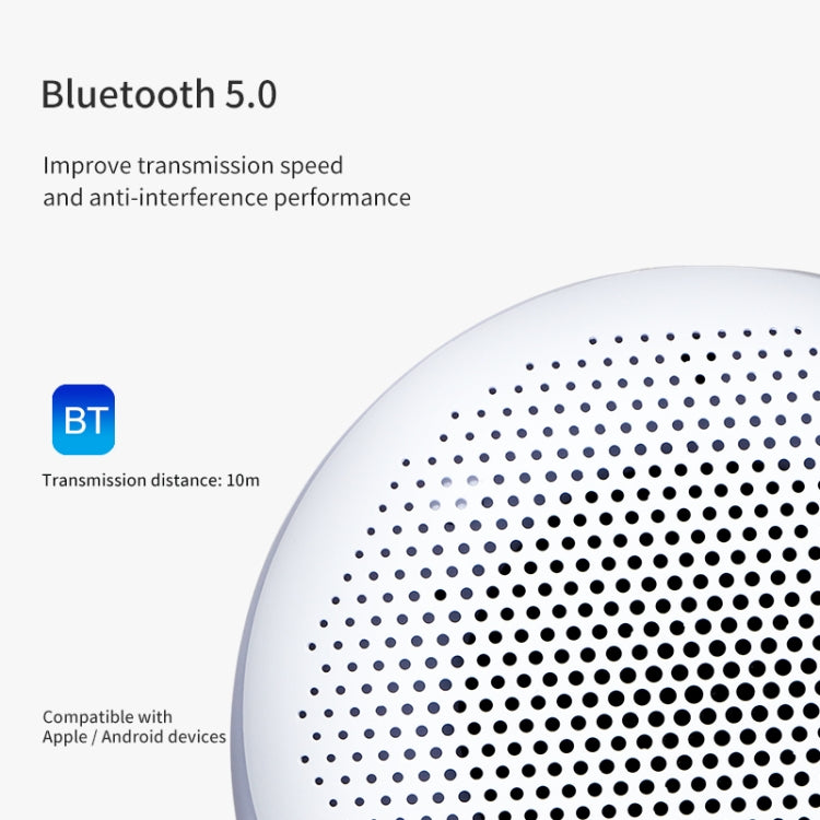 KIVEE KV-MW09 Portable Wireless Bluetooth Speaker Bluetooth 5.0, Support Breathing Colorful Light Mode