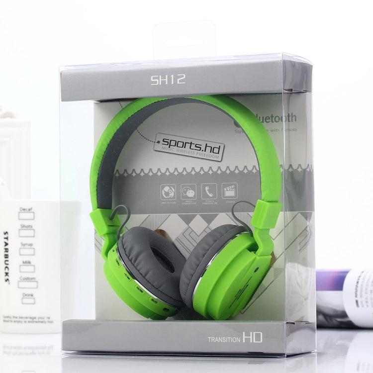 SH-12 Headband Stereo Wireless Bluetooth Headphone Headset, for iPhone, iPad, iPod, Samsung, HTC, Sony, Huawei, Xiaomi and other Audio Devices