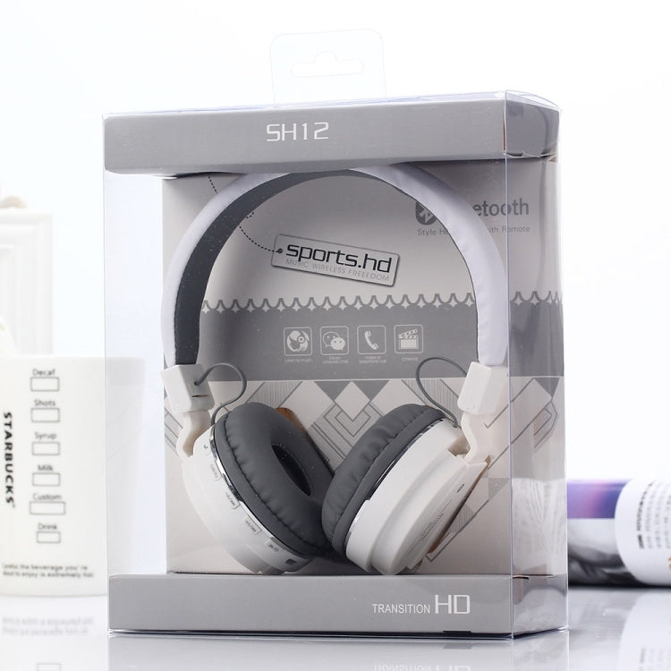 SH-12 Headband Stereo Wireless Bluetooth Headphone Headset, for iPhone, iPad, iPod, Samsung, HTC, Sony, Huawei, Xiaomi and other Audio Devices