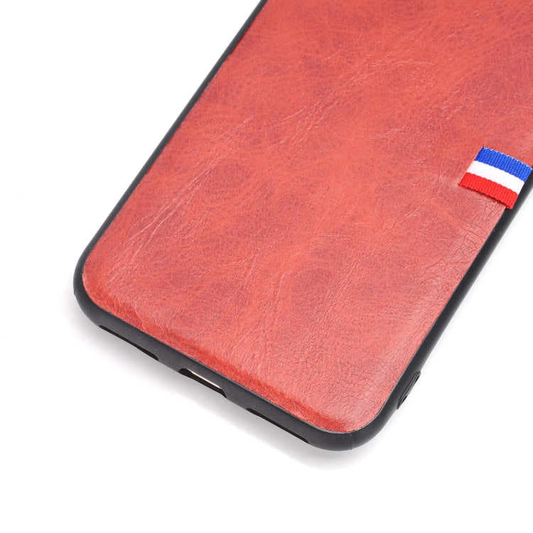 For iPhone SE 2020 & 8 & 7 PU Leather Crazy Horse Texture Flag Print Protective Back Case