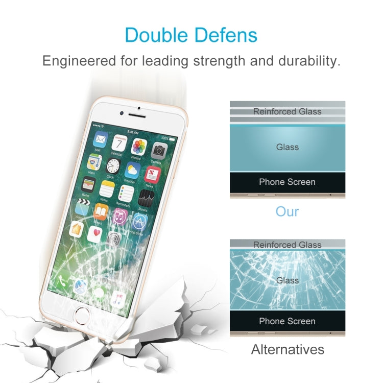 10 PCS for iPhone 8 Plus & iPhone 7 Plus 0.26mm 9H Surface Hardness 2.5D Explosion-proof Tempered Glass Non-full Screen Film