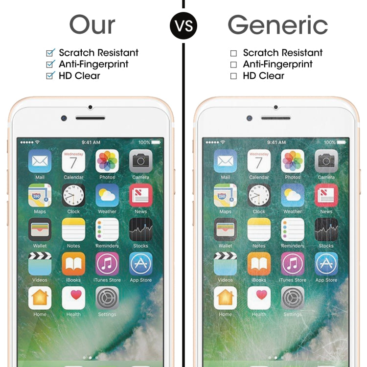 For iPhone 8 Plus & iPhone 7 Plus 0.26mm 9H Surface Hardness 2.5D Explosion-proof Tempered Glass Non-full Screen Film